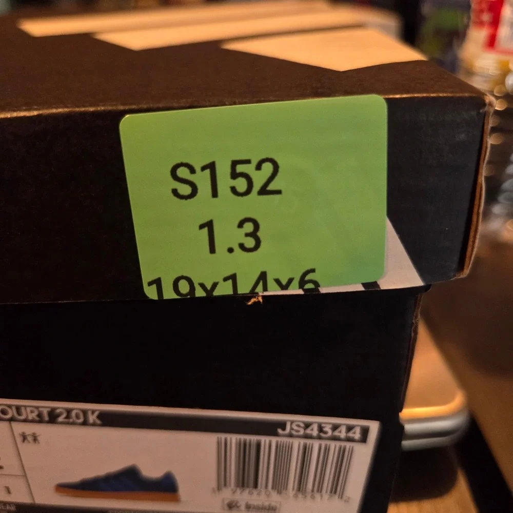 Adidas Grand Court 2.0 K Kids 1.5 Navy Blue Gum Sole Sneakers JS4344 Sporty